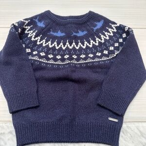 Joules Kids Knit Sweater with Shark Detail